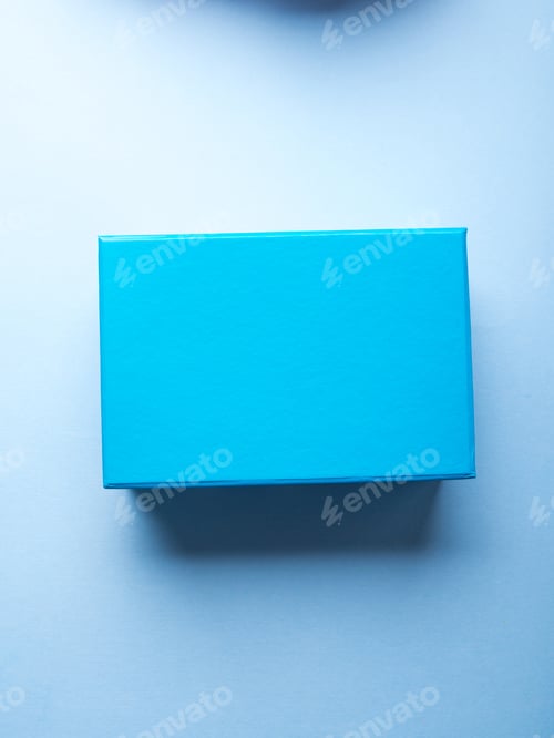 Preview: Blue box on pastel abstract background