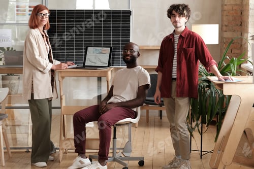 Preview: Team of architects working at office