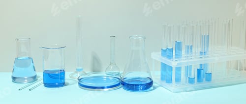 Preview: Concept of science and research with laboratory accessories