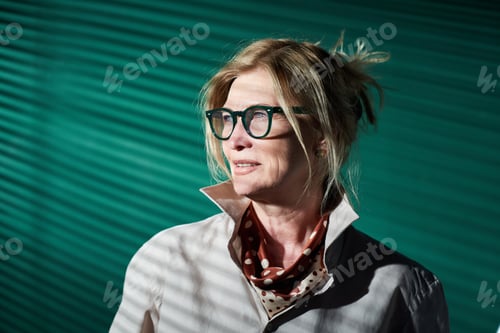 Preview: Mature elegant businesswoman at office