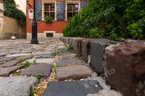 Preview: Cobbled road, an old road made of stones.
