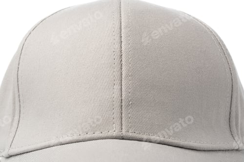 Preview: White Baseball Cap on White Background