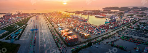 Preview: multiple supply chain truck train and cargo ship working service shipping