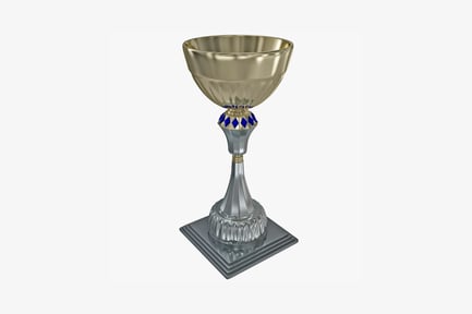 Preview: Gold and silver chalice on pedestal
