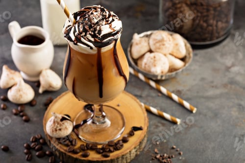 Preview: Iced coffee with whipped cream
