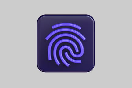 Preview: Fingerprint icon dark purple