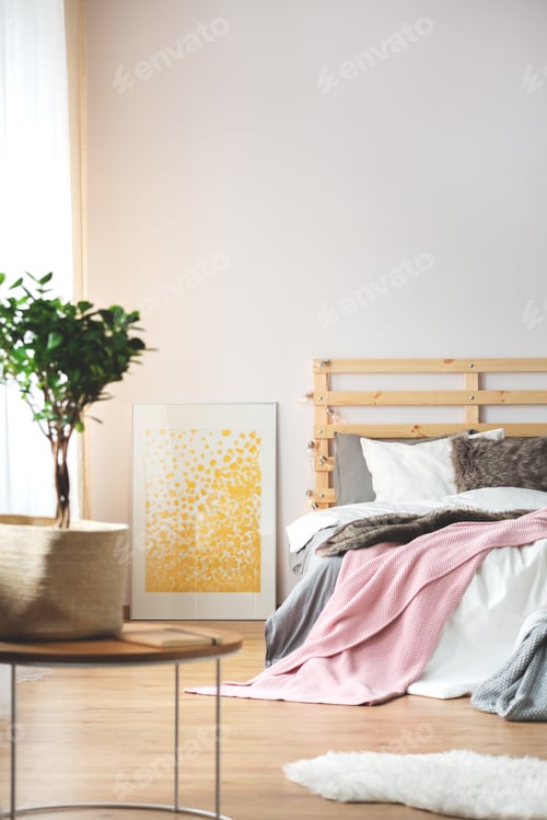 Preview: Plant and poster in bedroom