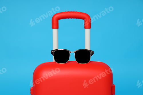 Preview: Travel and vacation, holidays, composition with suitcase