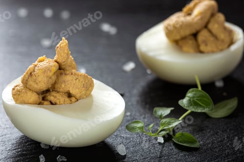 Preview: Stuffed eggs with chicken meat pate