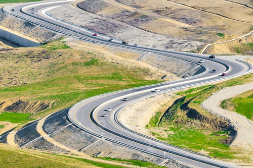 Preview: A winding road through a mountain pass