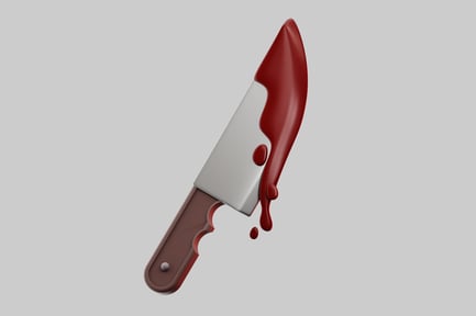 Preview: Bloody knife party decoration