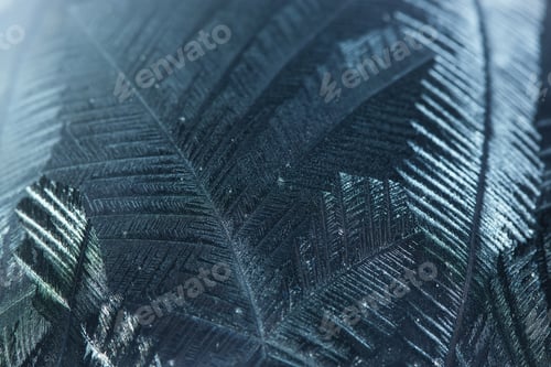 Preview: Frozen snow pattern close-up, winter holidays background