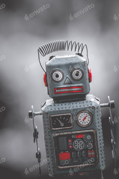 Preview: Vintage retro robot tin toy