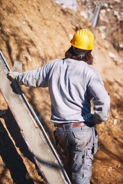 Preview: Construction Worker On A Heavy Site Doing Hard Work.