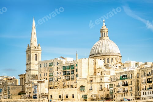Preview: Detail postcard of old town La Valletta