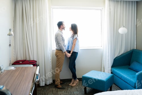 Preview: Romantic Woman And Man On Honeymoon In Hotel Room