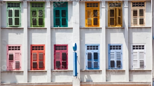 Preview: background of jolly colorful windows