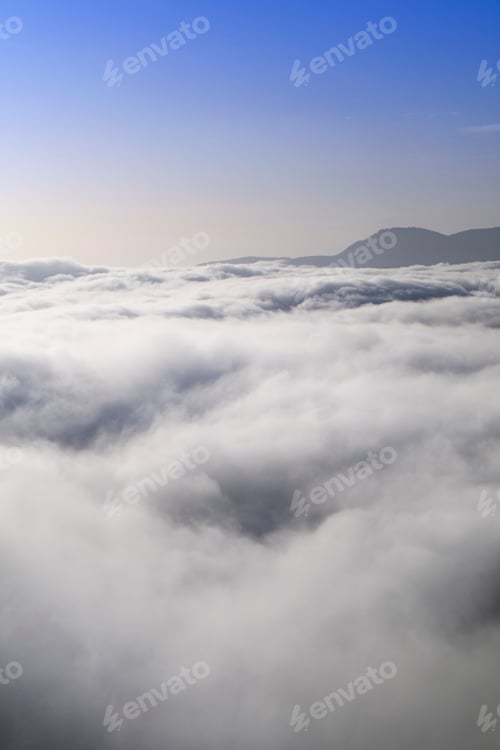 Preview: The fog rising in the valley early in the morning