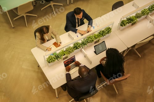 Preview: Diverse business people having a meeting