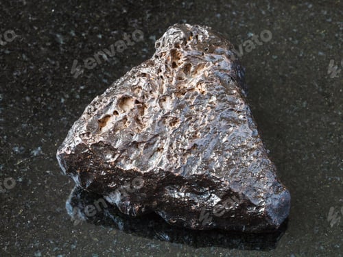 Preview: rough Hematite stone on black
