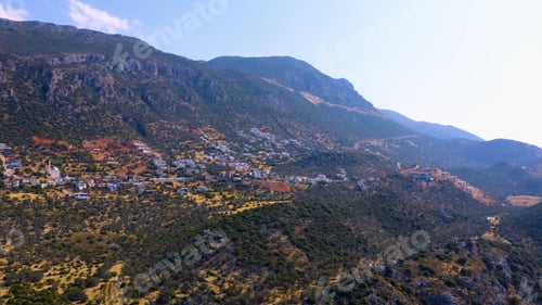 Preview: Landscape of cityscape in mountains.