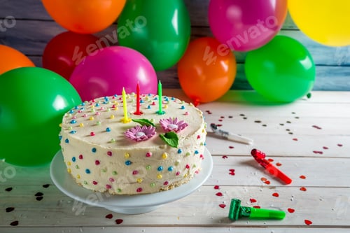 Preview: Birthday cake ready to for a party