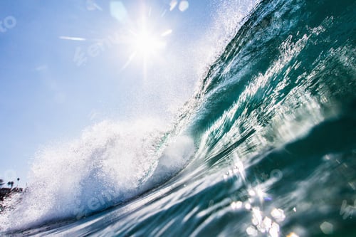 Preview: Big surfing ocean wave, Encinitas, California, USA