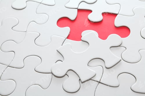 Preview: puzzle with missing red piece