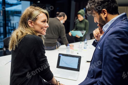 Preview: Business partners at brainstorming meeting in office