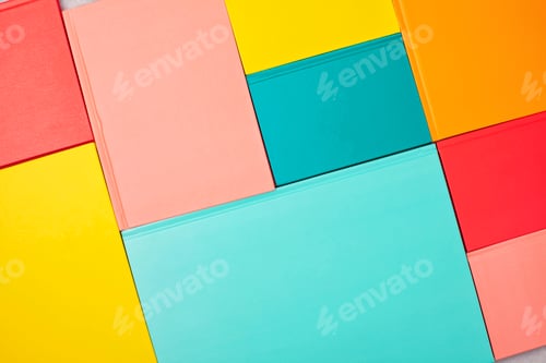Preview: Background with empty colored book covers