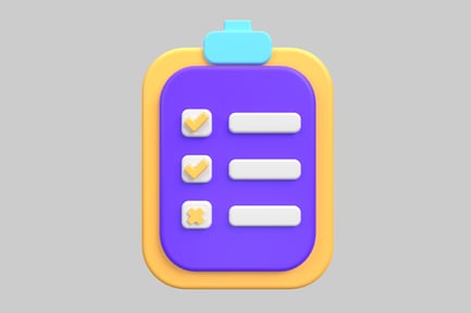Preview: Simple colorful business clipboard asset