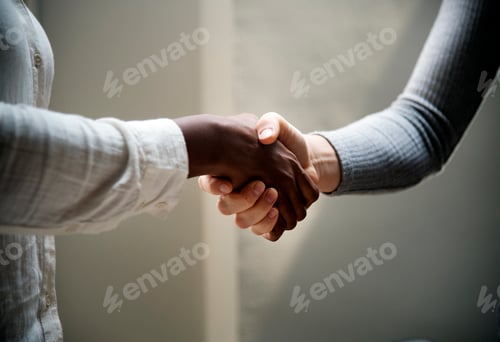 Preview: Two business people shaking hands