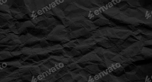 Visualização: Vinco de parede abstrato com fundo preto de papel enrugado