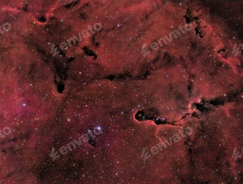 Preview: Beautiful red starry night galaxy sky background