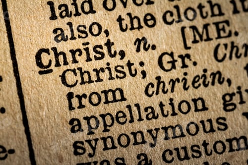 Preview: Close-up of the word CHRIST and its definition