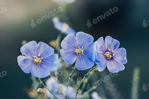 Preview: Three beautiful blue flux flowers