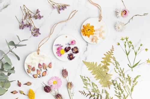 Preview: DIY scented soy wax sachet with botanicals and essencial oils. Natural handmade air freshener