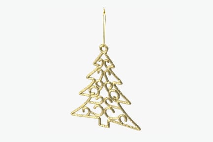 Preview: Golden Filigree Tree Ornament