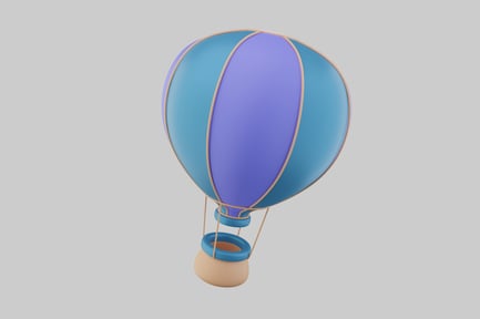 Preview: Blue and violet air balloon