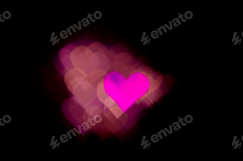 Preview: Abstract light, bokeh pattern in heart shape