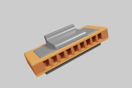 Preview: Harmonica with silver cover plate