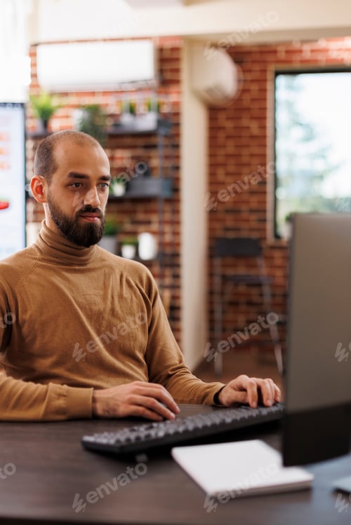 Preview: Business company entrepreneur researching investment ideas and financial strategies