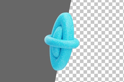 Preview: Plastic Resin Abstract Blue Layered Block 3D Icon
