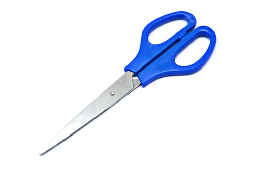 Preview: blue scissors isolated on white background