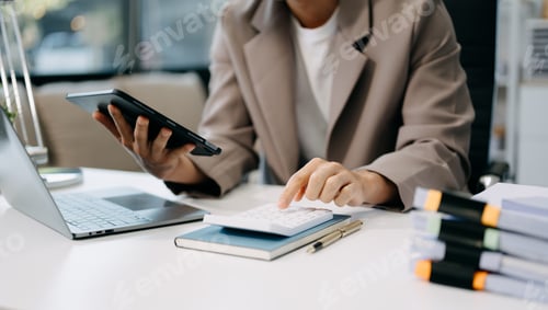 Preview: Business accountant or financial expert analyze business report graph and finance chart.