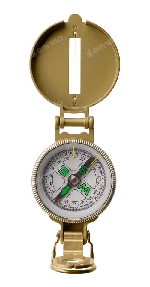 Preview: Round golden compass