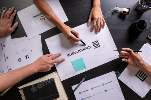 Preview: Graphic designer working in office.