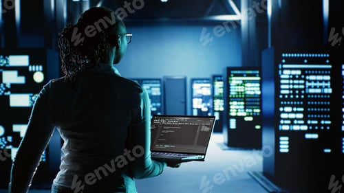 Preview: Engineer coding in data center