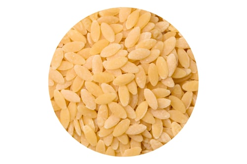 Preview: Raw whole grain orzo pasta as an ingredient for a delicious dish