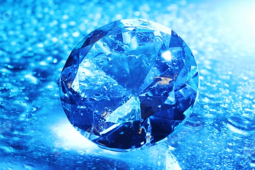 Preview: Big and beautiful jewel in blue light